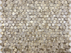 Aluminium 3D Hexagon Gold 8x14x6
