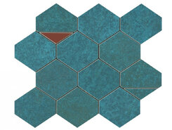 Плитка Blaze Verdigris Mosaico Nest 29x25 +32952