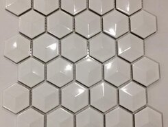 3D Hexagon White Glossy 51*59*8