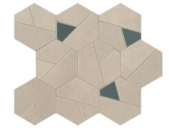 Плитка Boost Pro Cream Mosaico Hex Blue 25x28 +33809