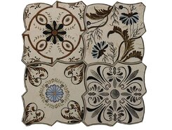 Плитка Pav. Carnaby decor silver 45x45