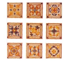 Фото Вставка Taco 120 Marron 8х8 Azulejos Borja