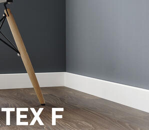 Фото Плинтус Ktex F ( 2400*80*18 мм) белый kronotex