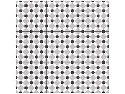 Pre-cut Rondo Grey (Black joint) 60x60 Matt
