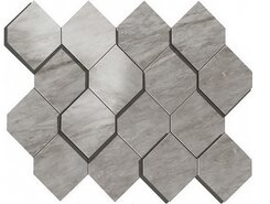Плитка Marvel Bardiglio Grey Mosaico Esagono 3D 28x35 +26263