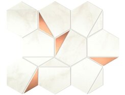 Плитка Marvel Calacatta Delicato Gold Hex Shiny 25x29 +34823