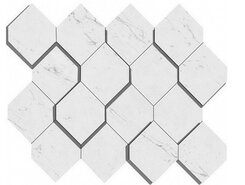 Marvel Carrara Pure Mosaico Esagono 3D 28x35 +28854