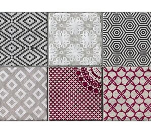 Фото Inserto S/6 Paradise Cendre 10x10 (6 Дизайнов) Cir