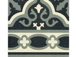 Cenefa Florentine Black 20x20