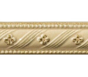 Фото Rialto Crema List. Floreale Painted 3.5x15 Vallelunga
