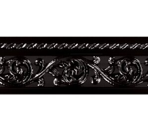 Фото Бордюр Moldura Yara Negro 4*15 Carmen Ceramica