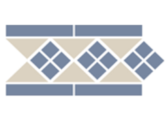 Border LISBON with 1 strip (Tr.16, Dots 11, Strips 11) 28х15 см