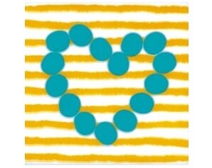 Фото Дек. AGATHA CORAZON LINEAS AMARILLO 20x20 Pamesa Ceramica