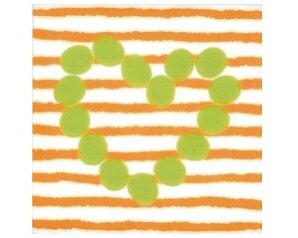 Фото Дек. AGATHA CORAZON LINEAS NARANJA 20x20 Pamesa Ceramica