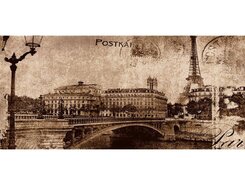 Плитка Декор Postcard beige 1 20х50