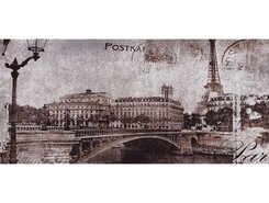 Плитка Декор Postcard grey 1 20х50