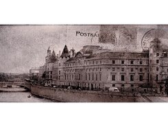 Плитка Декор Postcard grey 2 20х50