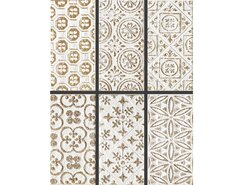 Плитка Square Bianco Formel.Oro Dec. 12x25