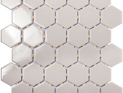 Hexagon small Grey Glossy (MT20116) 51x59