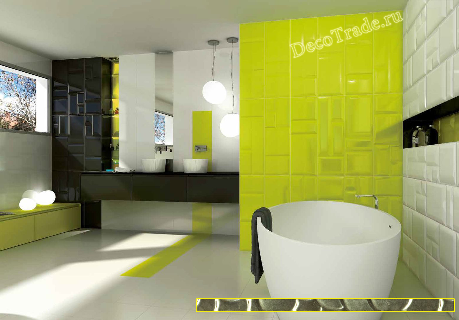 Желтая плитка на пол