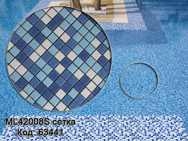 Голубая мозаика для бассейна фото в интерьере