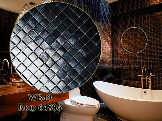 Мозаика для ванной черная фото в интерьере