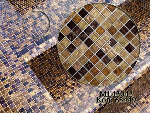 Мозаика коричневая микс фото в интерьере