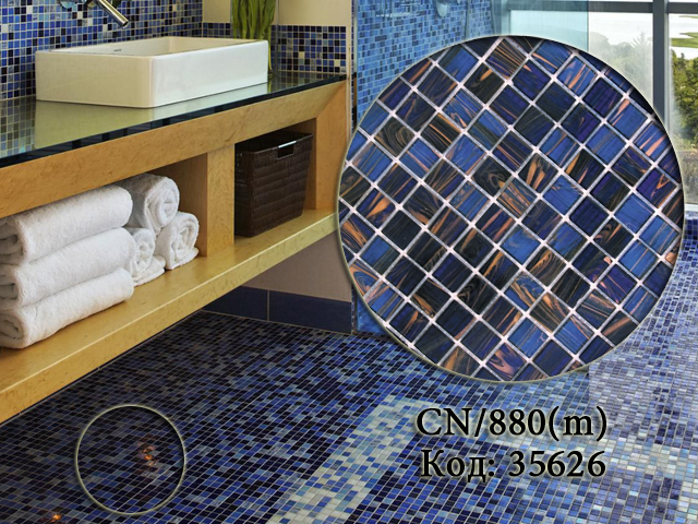Фото в интерьере напольной мозаики